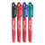 INKZALL 4PK BLK/BLU/RED/GR FINE POINT COLOURED MARKERS