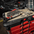10PC 3/8\" DRIVE STANDARD METRIC SOCKET SET ON RAIL
