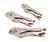 3PCE - 5\", 7\" & 10\" CURVED JAW LOCKING PLIER SET