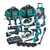 18V BRUSHLESS 15PCE COMBO KIT - 4X5.0AH BATT & CHRG