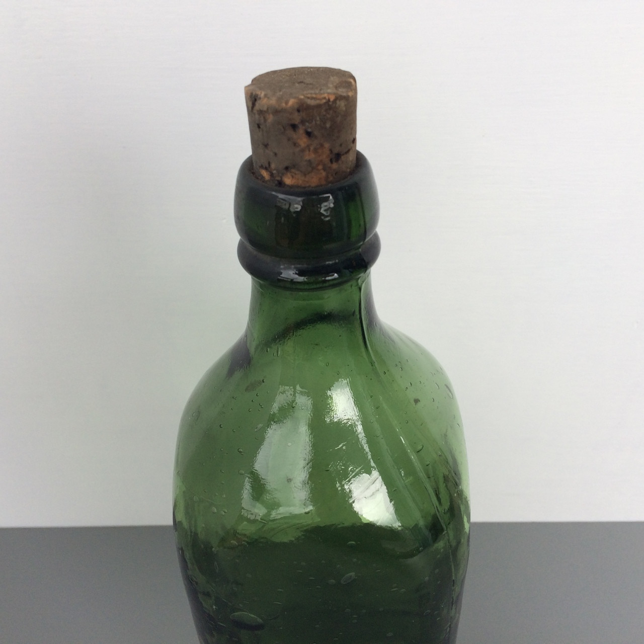 ** SOLD OUT** Green glass whisky bottle, Walkers of Kilmarnock