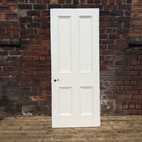 traditional original Pine Victorian 4 panelled door is in painted condition and is suitable for internal use