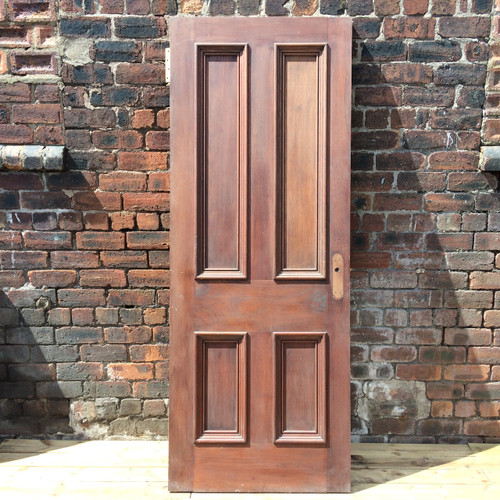 custom made Mahogany/ Meranti wood door. Built to a traditional style with Bolection moulding on both side