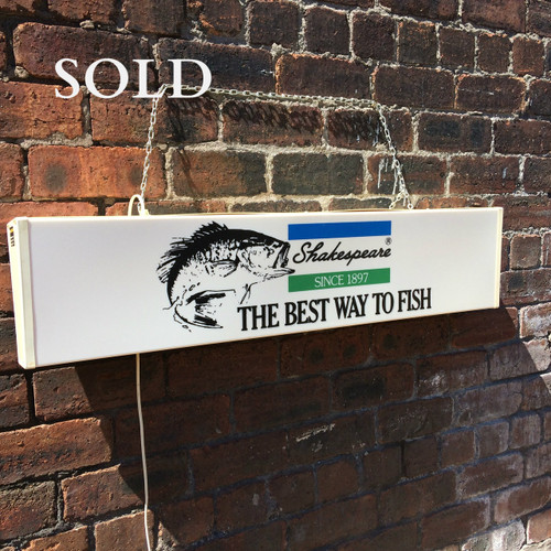 *SOLD* Shakespeare Fish advertising light up sign.