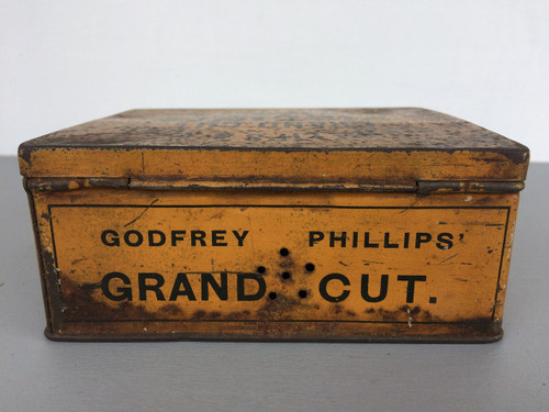 godfrey phillips tobacco tin SOLD* G. Phillips & Sons Grand Cut Virginia Tobacco adverting tin