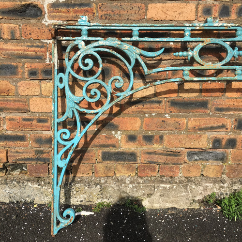 ** SOLD OUT ** Elaborate large painted  metal brackets