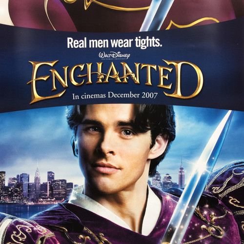 Enchanted ( Disney 2007) HUGE Cinema poster featuring Prince Edward played by James Marsden Size approximately 120 cm x 180 cm