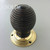 *SOLD* Original single  Victorian Beehive hardwood door knob with brass collar.