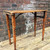 Vintage folding  university/school table with Calton & Glasgow insignia on cast brackets.