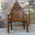 Beautifully carved Oak Church Seat with arms - think Game of Thrones in your living room !