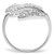 3W138 - Rhodium Brass Ring with AAA Grade CZ  in Clear