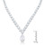 Bejeweled Cubic Zirconia Pear Drop Necklace