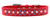 Sprinkles Dog Collar Pearl and Blue Crystals Size 14 Red