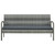 vidaXL 3-Seater Patio Sofa with Cushion Gray Poly Rattan