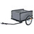 vidaXL Bike Trailer Gray and Orange 143.3 lb