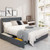 Full/Queen Size Upholstered Bed Frame with 4 Storage Drawers-Full Size