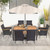 7 Pieces Outdoor Dining Set with Umbrella Hole for Backyard