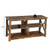 3 Tier Wood TV Stand for 55-Inch with Open Shelves and X-Shaped Frame-Brown - Color: Brown