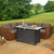 42 Inch 60000 BTU Propane Fire Pit Table with Ceramic Tabletop - Color: Black