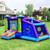 Castle Jumping Bouncer with Water Slide and 550W Blower - Color: Blue