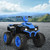 12V Kids Ride on ATV with LED Lights and Treaded Tires and LED lights-Navy - Color: Navy