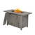 43 Inch 50 000 BTU Propane Fire Pit Table with Removable Lid-Gray - Color: Gray