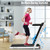 2.25HP 2 in 1 Folding Treadmill with APP Speaker Remote Control-White - Color: White - Size: 2-2.75