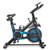 Indoor Silent Belt Drive Adjustable Resistance Cycling Stationary Bike-Blue - Color: Blue