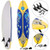 6 Feet Surfboard with 3 Detachable Fins-Yellow - Color: Yellow