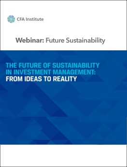 Sustainability at an Inflection Point Webinar