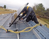 Wiring in a solar panel solo is not a problem with the assistance of the solar panel hanger. Wiring in a solar panel solo is not a problem with the assistance of the solar panel hanger.