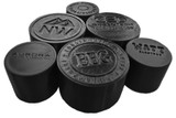 Ground mount pipe caps can be customized with your company logo.