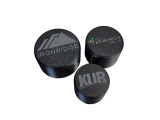 Custom pipe caps leave your logo behind on your job and provide a clean finish to the ground mount array.
