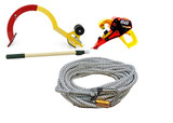 The Roof Access Kit includes the RidgePro Roof Anchor with extension pole, 50' lifeline, and a Gutter Clamp Ladder Stabilizer