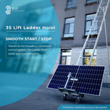 3S Panel Lift provides smooth operation when lifting solar panels to the roof, hands free
