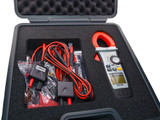 Within the storage case the clamp meter, leads, and probe can be safely stored