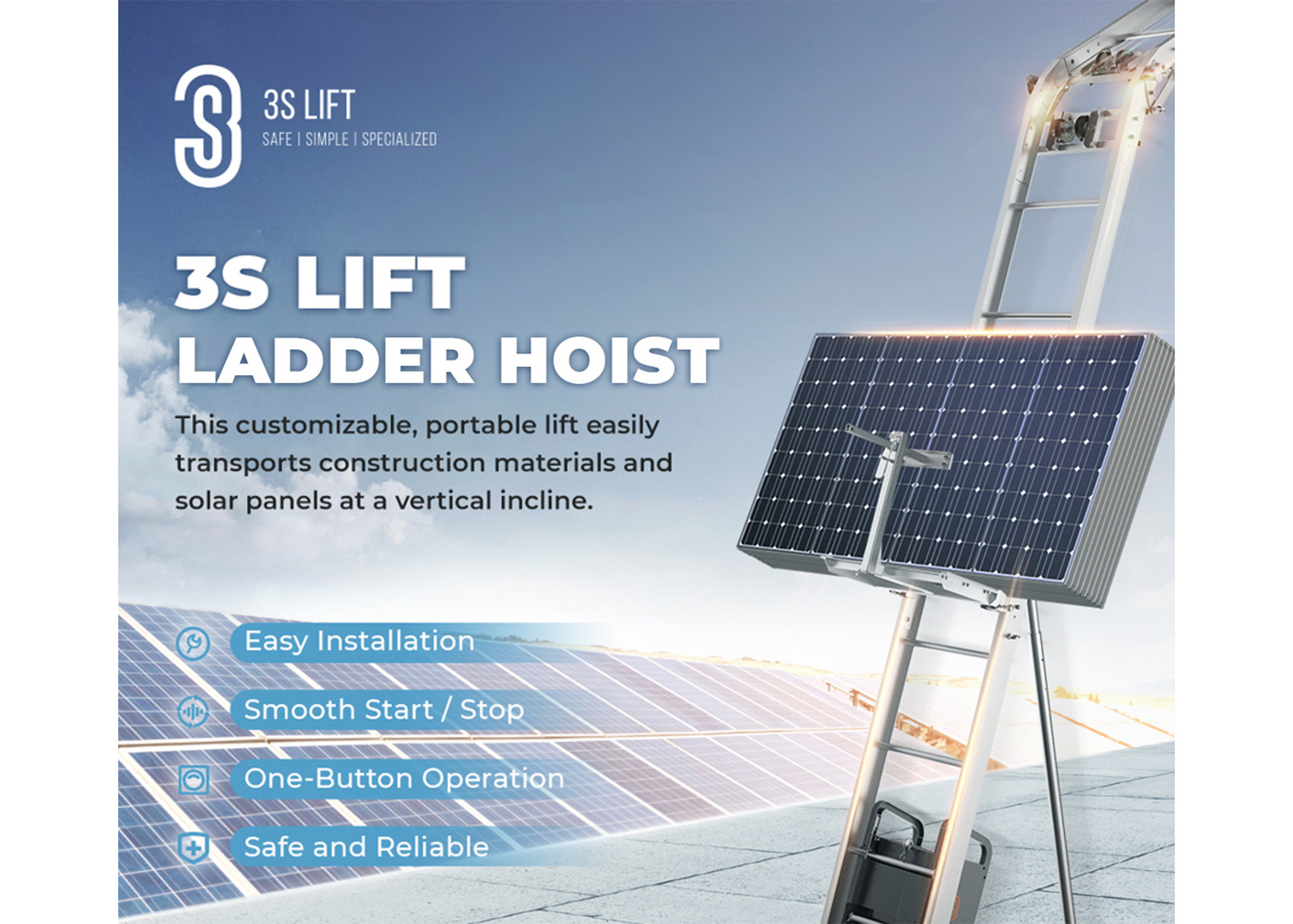 3S Lift Solar Panel Hoist (electric)