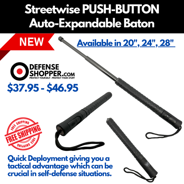 Streetwise PUSH-BUTTON Auto-Expandable Baton - All Units