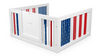 Red, White & Blue Jonart Extension Pen - Left