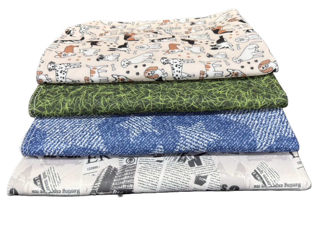Homestyle Lennypads Grass, Newspaper, Denim, Funky Dog - Stacked