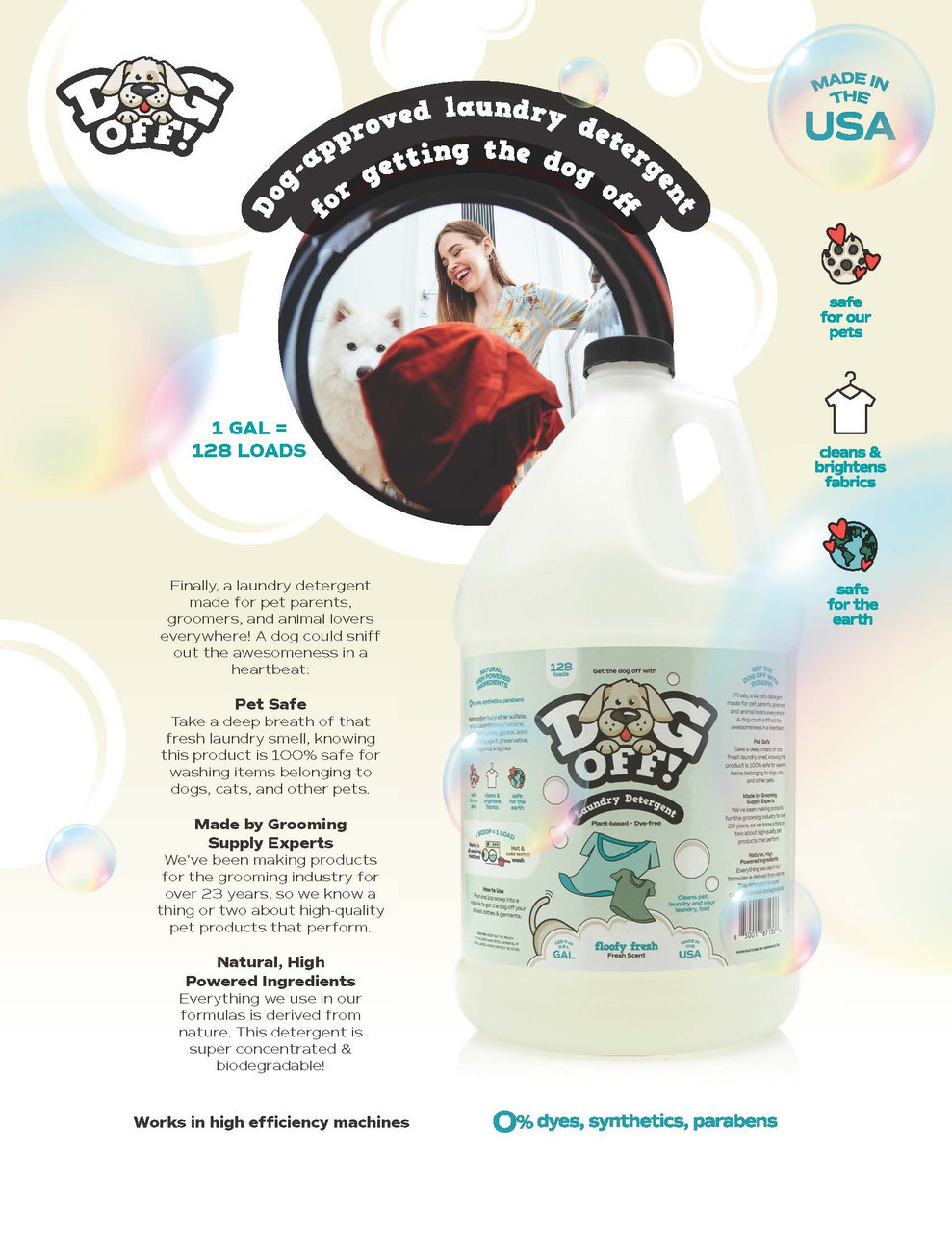 Dog Off Laundry Detergent - Add to Cart and Check out for Free Sample or Browse for other great items from Lakeside Products