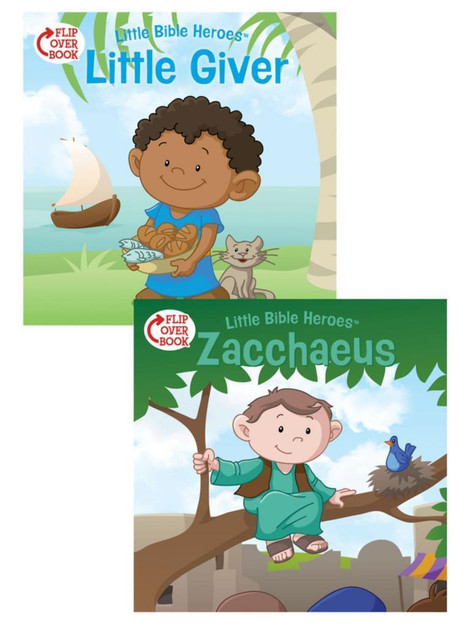 Little Bible Heroes Zacchaeus / The little  Giverr Flip over Book