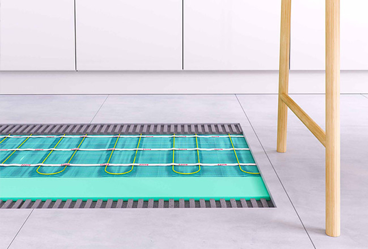 EconoHome Underfloor Heating Mat - Fluoropolymer Insulated Floor Electric Heat Mats for Tile, Wood, Laminate - Indoor Home Warming Systems - Optional