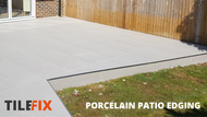 ​Porcelain Patio Edging with PorcelQuick Outdoor Tile Trim