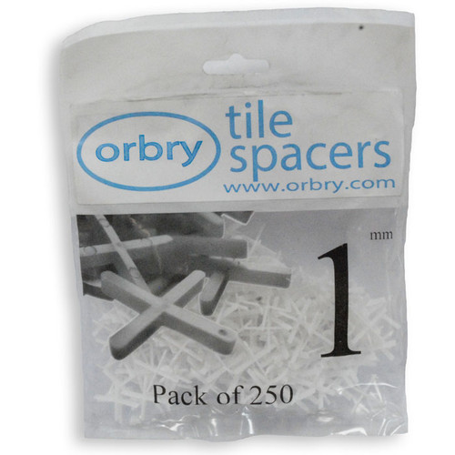 A bag of 1mm long legged Orbry Tile Spacers supplied by tile fix direct