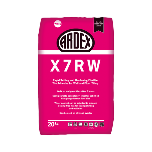 A 20kg bag of Ardex X7 Rapid Set Flexible Tile Adhesive, supplied by Tile Fix Direct