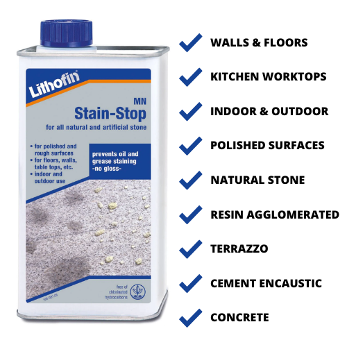 Where to use lithofin stain stop tile impregnating protector