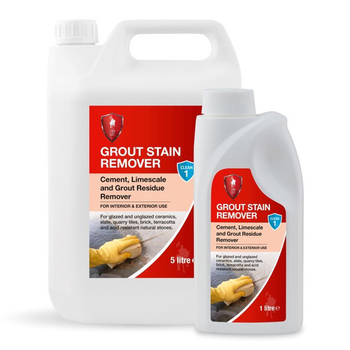 1 and 5 litre bottles of LTP Grout Stain Remover supplied by tile fix direct