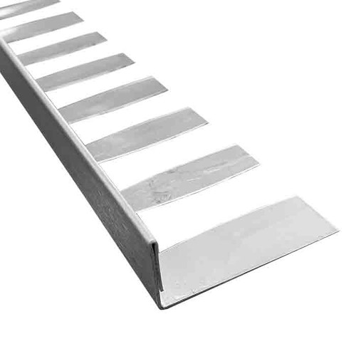 PorcelQuick Stainless Steel Straight Edge Formable External Tile Trim supplied by tile fix direct