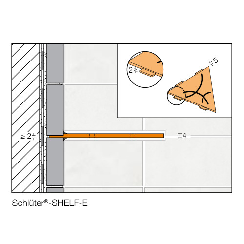 Schluter Shelf E S1 Shower Shelves
